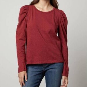 VELVET BY GRAHAM & SPENCER tora tee in malbec - size small